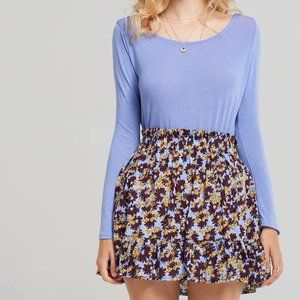 Storets karrie top skirt floral set small medium M in purple blue